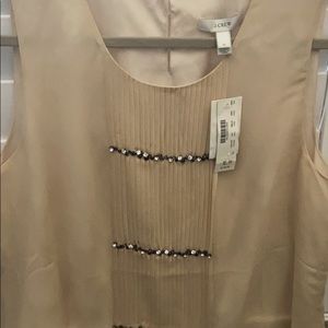 J crew sleeveless top rhinestone detail top sz 10